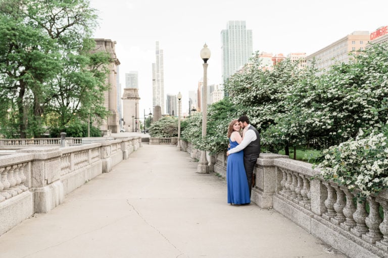Megan & Nick: Magnificent Mile Engagement Session in Chicago, IL