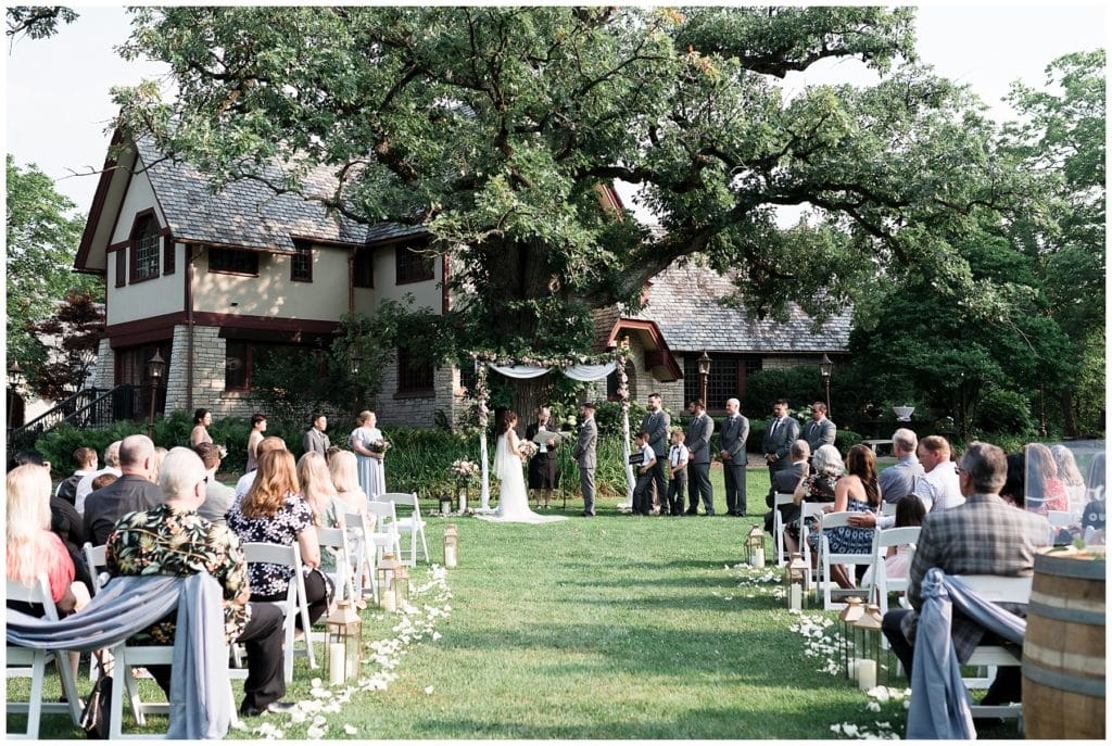 the grove redfield estate wedding ceremony